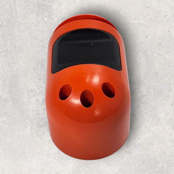 Vintage On Hold Music Box Phone Accessory Works Mechanical Desk Organizer Orange - Picture 3 of 10